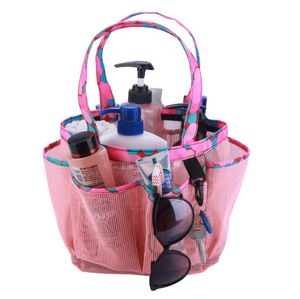 Trousses de toilette pour femmes, sac de lavage de voyage en maille de grande capacité en pvc, couleurs mélangées