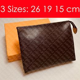 Toiletische zak 26 19 15 CM Designer Fashion Dames Clutch Bag Mini Pochette Cosme Toilet Pouch Cosmetic XL Beauty Case Acces3119
