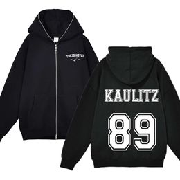 Tokio Hotel – veste à capuche avec fermeture éclair complète, Streetwear Hip Hop pour hommes et femmes, surdimensionné, Haruku, décontracté, à manches longues, vêtements Y2K