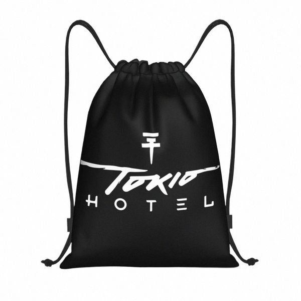 Tokio Hotel The Band Sac à cordon Femmes Hommes Portable Gym Sports Sackpack Pop Rock Formation Sacs à dos de stockage 76hD #