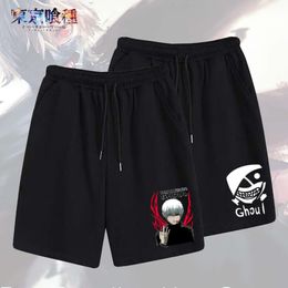 Tokyo Ghoul Anime Pantalones cortos casuales, Kaneki Kan, pantalones cortos deportivos de playa sueltos para hombres y mujeres