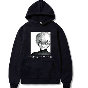 Tokyo Ghoul Anime Hoodies Pulls Tops Avec Poches Sweat Hommes Vêtements Y211118