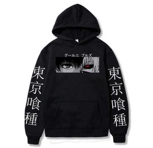 Tokyo Ghoul Anime Kaneki Ken Cool Eyes Hoodie Men Women Creatieve mode Casual pullover Spring Street Kleding Hoodies Tops Y092746065533