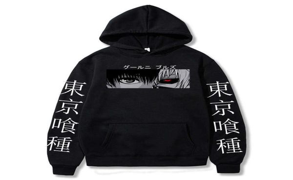 Tokyo Ghoul Anime Kaneki Ken Cool Eyes Sweat à capuche Femmes Créative Fashion Casual Pullover Street Street Clothing Hoodies Tops Y09271092700