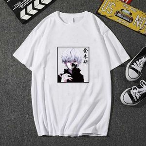 Tokyo Ghoul Anime T-shirt Korte mouw O-hals Casual Unisex Y0809