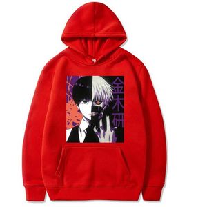Tokyo Ghoul Hoodies Sweat-shirt à manches longues pour hommes Casual Hooded Male Pullovers Y0803