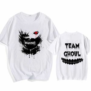 Tokyo Ghoul O-hals Mode Tops Hip Hop Print Mode Anime T-shirt Y0809