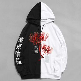 Tokyo ghoul spider lily sweat à capuche anime kanekiken pull à manches longues sweat ample harajuku unisexe surdimensionné hauts