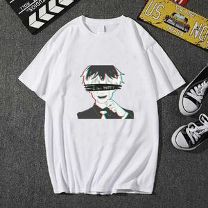 Tokyo Ghoul T-shirt Anime Harajuku Streetwear O-hals Ronde hals Y0809