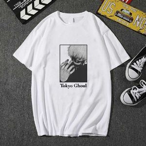 Tokyo Ghoul T-shirt Korte mouw Ronde hals Casual Male Y0809