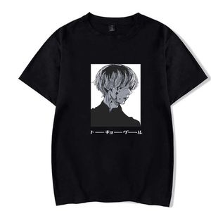 Tokyo Ghoul Uniege Cloths Anime Ronde hals Harajuku Casual T-shirt Y0809