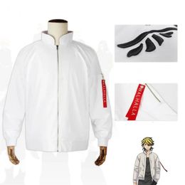 Tokyo Revengers Hanemiya Kazutora Anime Cosplay Costume Walhalla manteau adulte unisexe blanc veste fermeture éclair sweats à capuche Costumes 240229