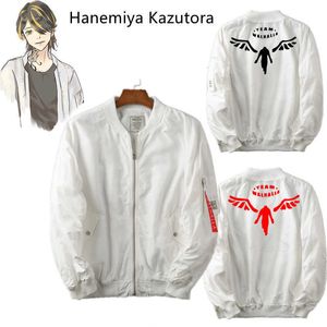 Tokyo Revengers Hanemiya Kazjutora Cosplay Kostuums Witte Jas Valhalla Uniform Baseballjas Mikey Draken Halloween Kinderen Volwassenen Y0903