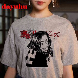 Tokyo Revenkers Japanse Anime Cool T-shirt Unisex Grafische Kawaii Manga T-shirt Streetwear 90s Tshirt Zomer Top Tees Dames G220228