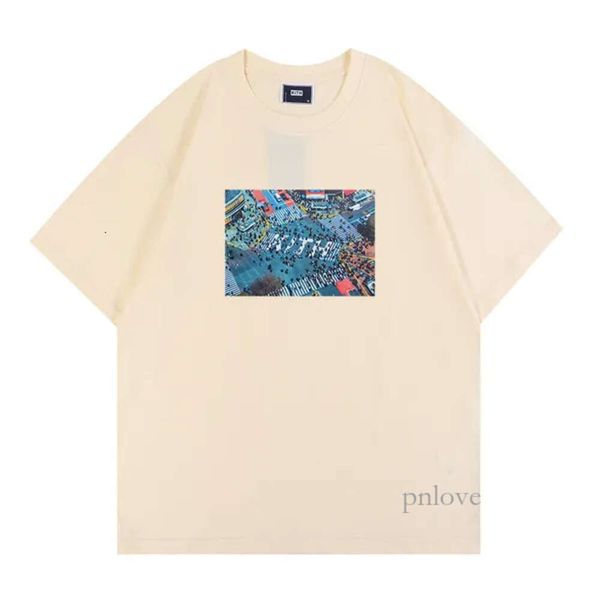 Tokyo Shibuya Kith Sudadera con capucha camiseta hombres mujeres alta calidad Street View camisetas estampadas camisetas Kith camiseta de gran tamaño 500