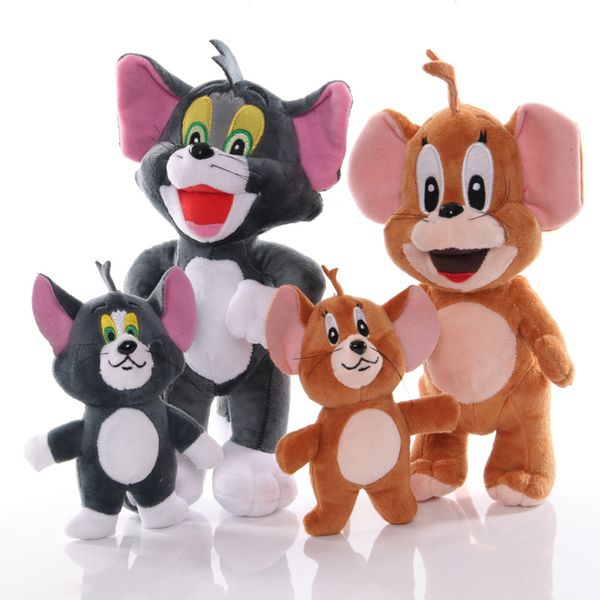 Tom y Jerry juguetes de peluche gato ratón muñecos de peluche regalo para niños 15/25 cm de alto