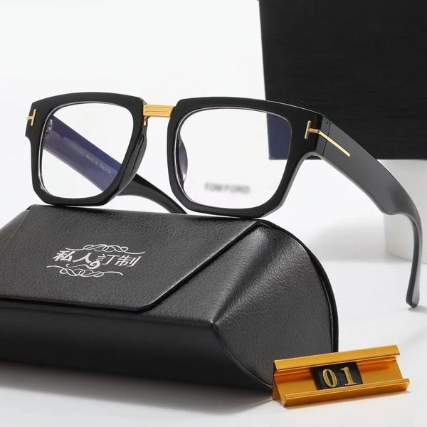 Tom Designer lunettes femmes hommes marque de luxe été lunettes de plaque décontractées classique art carré lunettes cadre complet myope hommes et femmes ford