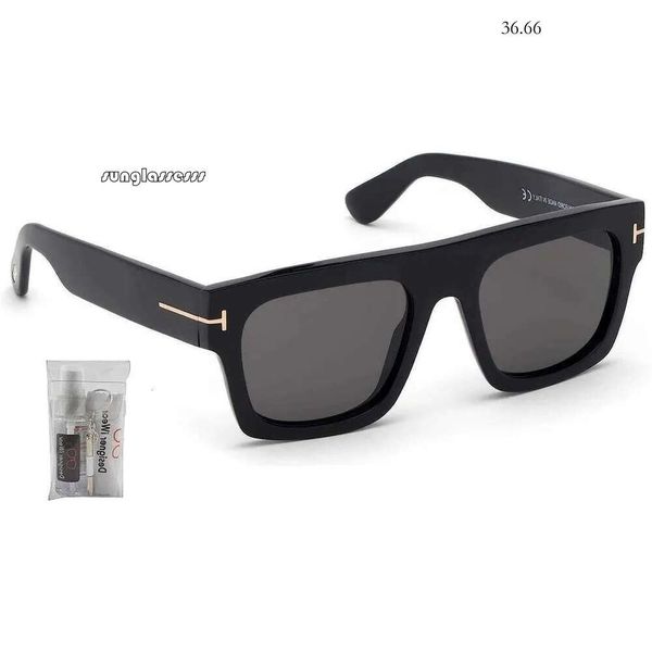 Lunettes de soleil masculines Tom Fords Tf Mens Designer Brands Fashion Outdoor Summer Fausto Geometric Sunglasses avec iwear Eyecare Kit T8st