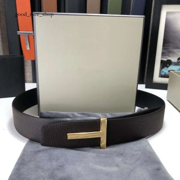 Tom Fords Tom Belt Haute Qualité Créateur De Mode Hommes Femmes En Cuir Véritable T Boucle Ceintures Accessoires De Vêtements De Luxe Ceinture Avec Boîte Dustbag Tom Fords B 55