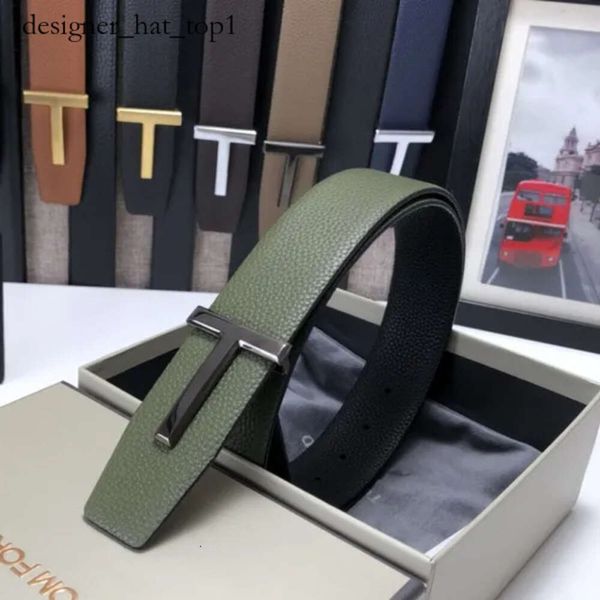 Tom Fords Tom Belt Alta calidad Lujos Diseñador Hombres Mujeres Cuero genuino T Hebilla Cinturones Accesorios de ropa de lujo Cintura con caja Dustbag Tom Fords 6802