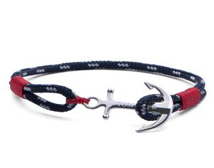 Tom Hope 4 tailles de chaînes à fil rouge bracelet à breloques d'ancre en acier inoxydable avec boîte et TH011214619