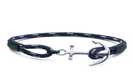 Bracelet Tom Hope 4 taille à la main Southern Green Thread Chaines de corde en acier inoxydable Charmes de charmes avec boîte et Th119162472