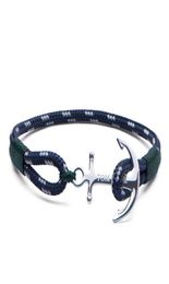 Bracelet Tom Hope 4 taille à la main Southern Green Thread Chaines de corde en acier inoxydable Charmes Brangle avec boîte et Th113239018