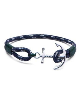 Bracelet Tom Hope 4 taille à la main Southern Green Thread Chaines de corde en acier inoxydable Charmes Brangle avec boîte et Th119831006