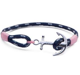 Tom Hope bedelarmbanden navigatie touw armbanden voor mannen roze touw handwerk armband vintage bedelarmbanden kerstcadeau8586562
