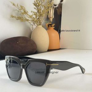 Tomford TF Mode Cat Eye Vintage Or Rose Miroir Hommes Femme Lunettes de Soleil Métal Réfléchissant Lentille Plate Tourisme Lunettes de Soleil Multi-couleur - style MKHS