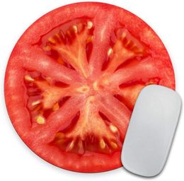 Tomatenschijf Mousepad Tropische muismat Muismat Aangepaste muismat Aangepaste ronde antislip rubberen muismat 7,9 inch
