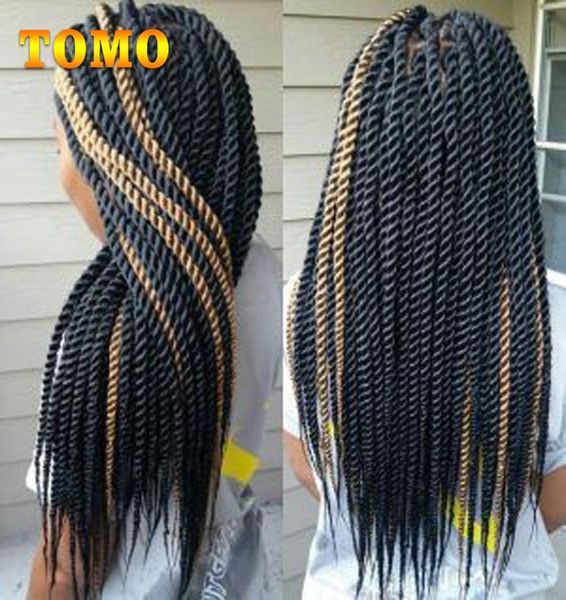 TOMO Trenzas de Ganchillo Pelo Sintético Senegalés Bluk PureOmbre Gris Marrón Extensiones de Cabello Trenzado Pre Ganchillo Para Negro 22Ro2899902