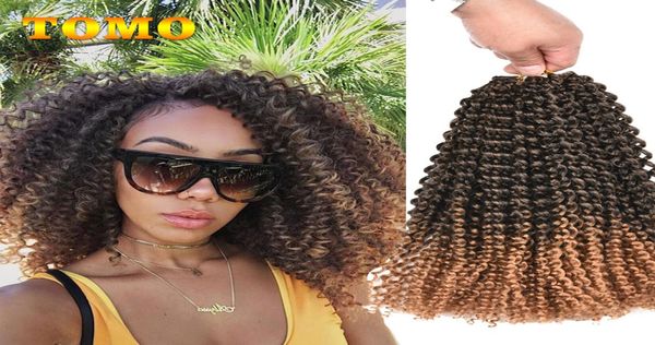 TOMO Crochets Tresses Mali Bob Ombre Tressage Cheveux Synthétique Afro Crépus Bouclés Extension de Cheveux Mixte Noir Violet Brun Bouclés Crochet7420413