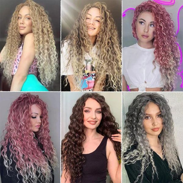 Tomo longue vague profonde Crochet Extensions de cheveux synthétiques 18/24 pouces naturelles ondues océaniques bouclées crochet braingl blonde brun