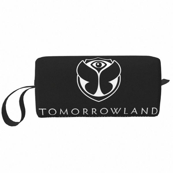 Tomorrowland Bolsa de maquillaje de danza eléctrica belga Mujeres Viajes Organizador cosmético Fi Festival de música Almacenamiento Bolsas de aseo z99V #