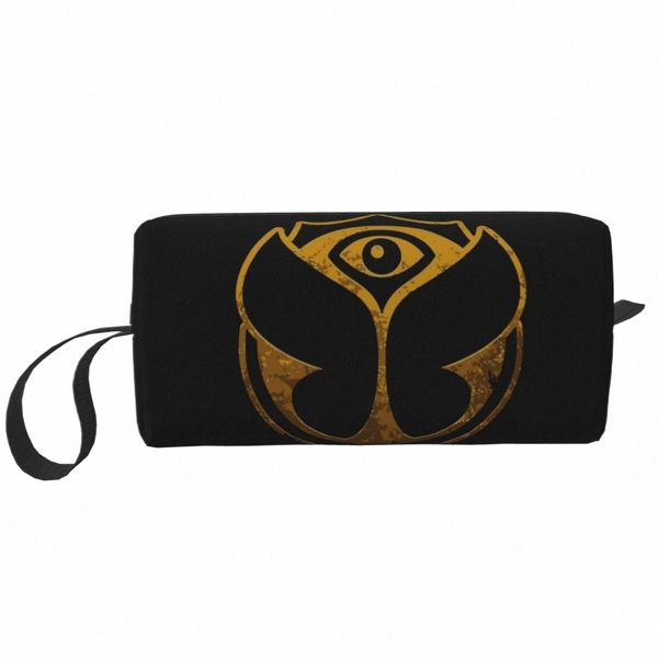 Tomorrowland Bolsa de cosméticos de viaje para mujeres Danza eléctrica Impresión divertida Maquillaje Organizador de artículos de tocador Damas Almacenamiento de belleza Kit Dopp W6aX #