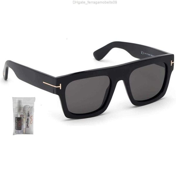 Toms Ford TF Lunettes de soleil pour hommes Marques de créateurs Mode Luxe Extérieur Été Fausto Lunettes de soleil géométriques avec kit de soins oculaires Iwear T8ST