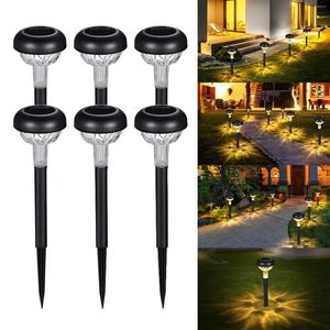 Tomshine 6 pièces lampes de jardin Led voie étanche lampe solaire extérieure pour cour Patio allée passerelle paysage éclairage