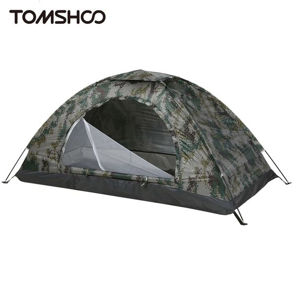 Tomshoo 1/2 Persona Ultralight Camping Tent de una sola capa portátil Tienda de senderismo Portable Cubro UPF 30 para pesca en la playa al aire libre 240408