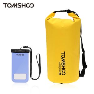 Tomshoo 10L / 20L Sac de rangement de sac de sac sec résistant à l'eau en extérieur avec étui de téléphone étanche pour le rafting kayak de canot