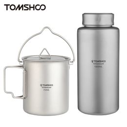 Tomshoo 1L Bottle FEAK Proof à une seule couche Sports Water Bottle 750 ml Can tasse Ultra Light Outdoor Camping Beverage Supplies 240428