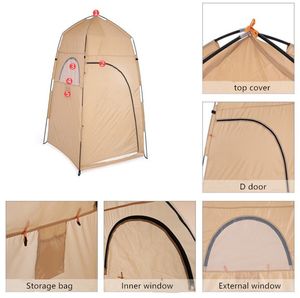 Tomshoo portable de douche extérieure baignoire à changement de salle d'ajustement de la tente de tente de tente