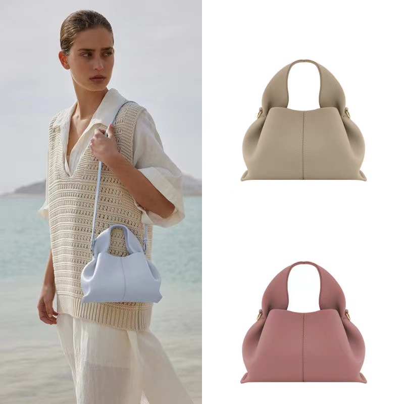 Tonca Textured Rucksack Kamel Numero un Nano ma le cyme Handtasche Frauen Crossbody Bag Damenhandtasche Lederbeutel Luxus Cloud -Tasche