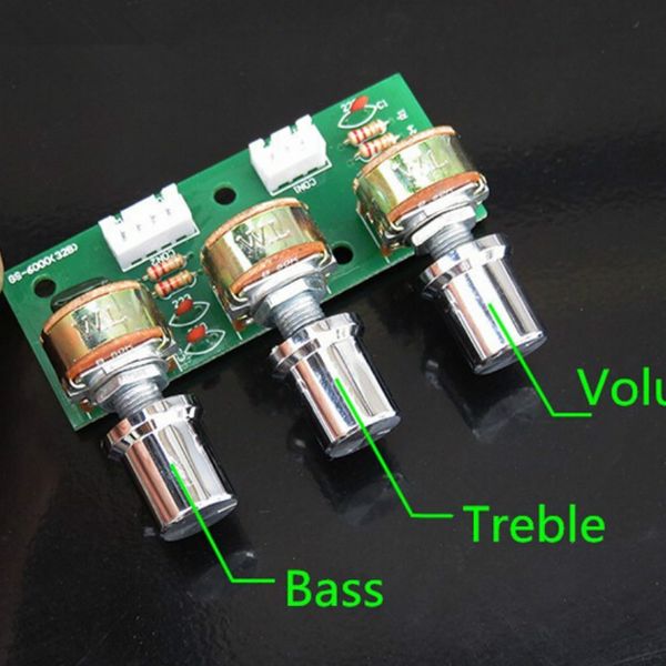 Livraison gratuite Tone Bass Treble Volume Control Board 3 canaux Subwoofer 2.1 Amplificateur DIY Kits livraison gratuite