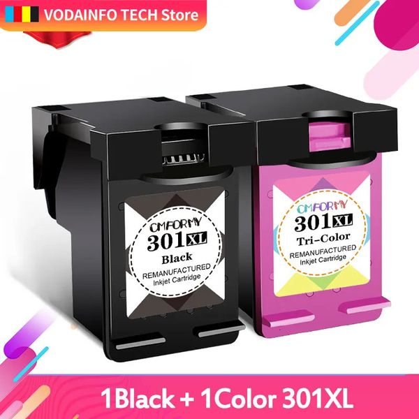 Cartuchos de tóner Royek Cartucho de tinta remanufacturado compatible para impresora HP 301 301XL INK DeskJet 1050 2050 3050 2150 1510 2540 Full 231116