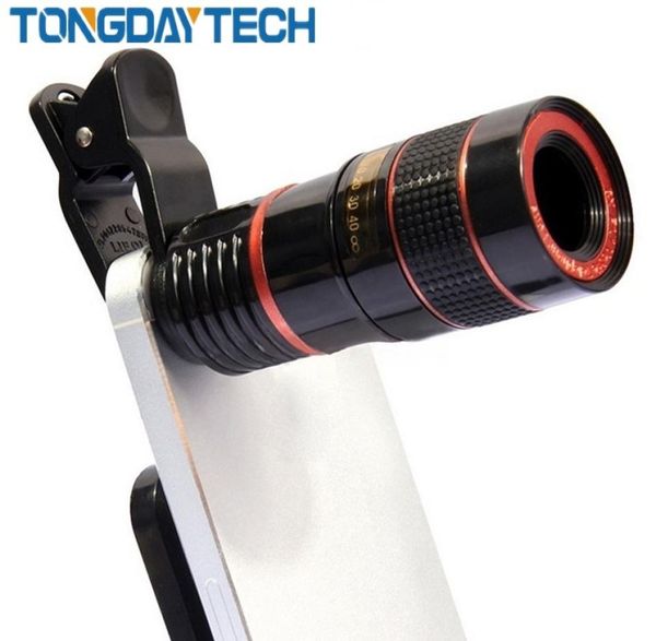 Tongdaytech Universal 8x Zoom Optical Phone Telescope Portable Mobile Telepo Camera Lens pour iPhone X 8 7 Samsung Huawei1260985