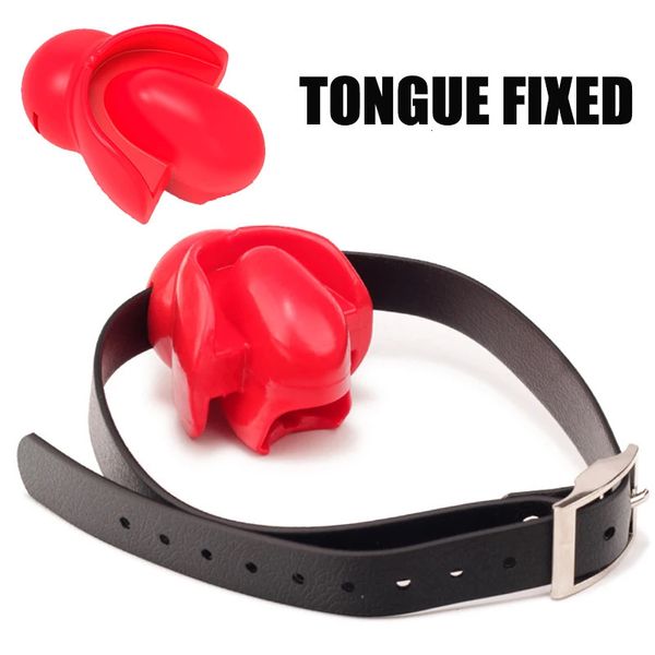 Langue Fixe Sex Toys Pour Couples Érotique Oral Latex Bouche Plug Safe Latex Adulte Jeux Fétiche Bondage Bouche Ouverte 240117