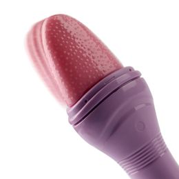 Tongue lamiendo vibrador coquetear juguetes sexyuales para las mujeres Clit Tickler masaje vaginal adulto producto