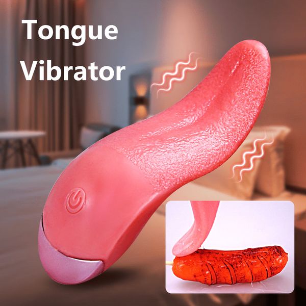 Tongue Licking Vibrateurs Clipping Nipple Clitoris Stimulator oral Sexy USB Produit rechargeable Toys for Women Masturbation