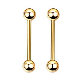 Anneaux de langue 10 pcs / lot Piercing 316L en acier chirurgical Barquette à lèvres Industriel Bar tragus Cartilage de boucles d'oreille Bijoux de corps